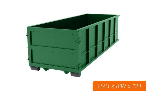 many companies offer scheduled pickups for ten yard dumpsters, either on a weekly, bi-weekly, or monthly basis